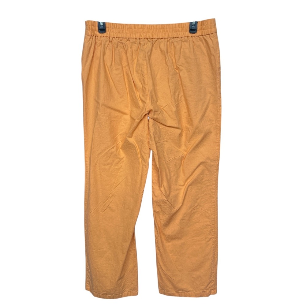 Ashley Stewart Womens Orange Linen Blend Straight Leg Pants Size 16 BLB18788
